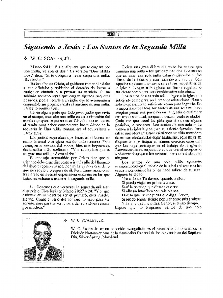 Siguiendo A Jesús Los Pasos de La Segunda Milla PDF