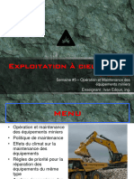 H24 - Semaine 5 - Opération Et Maintenance Des Équipements Miniers