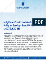 Insights On The Decision in Philip V Barclays Bank