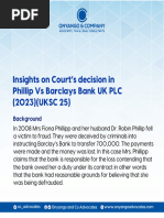 Insights On The Decision in Philip V Barclays Bank