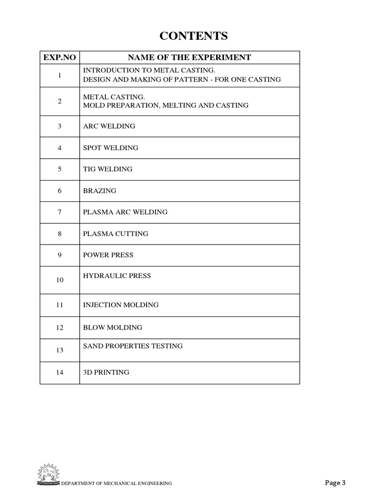 Manufacturing Process Lab R18A0384 | PDF | Welding | Construction