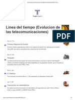 Linea Del Tiempo (Evolucion de Las Telecomunicaciones) Timeline - Time