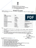 Revised Date Sheet Class 8th