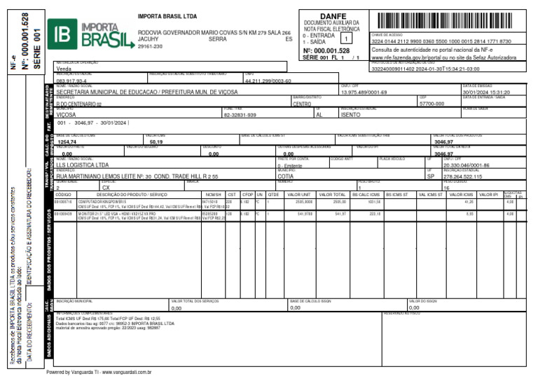 Nfe 01 | PDF | Documentos empresariais | Mercado (economia)