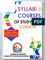 Syllabus Class 9 TH 2023