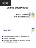 3 - FILOSOFIA GREGA - OS PRÉ-SOCRÁTICOS (1)