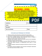 Resolução - (032 98482 - 3236) - M.A.P.A - Unicesumar - Bedu - Atividade Física e Qualidade de Vida - 51 - 2024