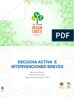 Escucha Activa e Intervenciones Breves..