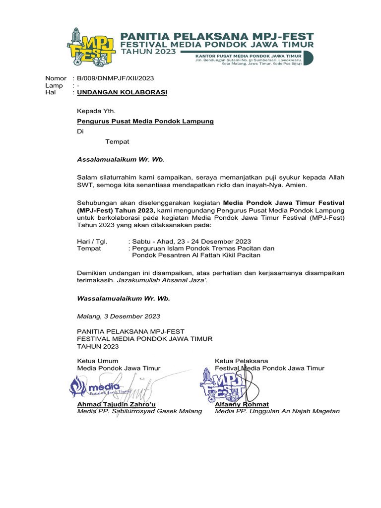 Undangan Kolaborasi MPL | PDF