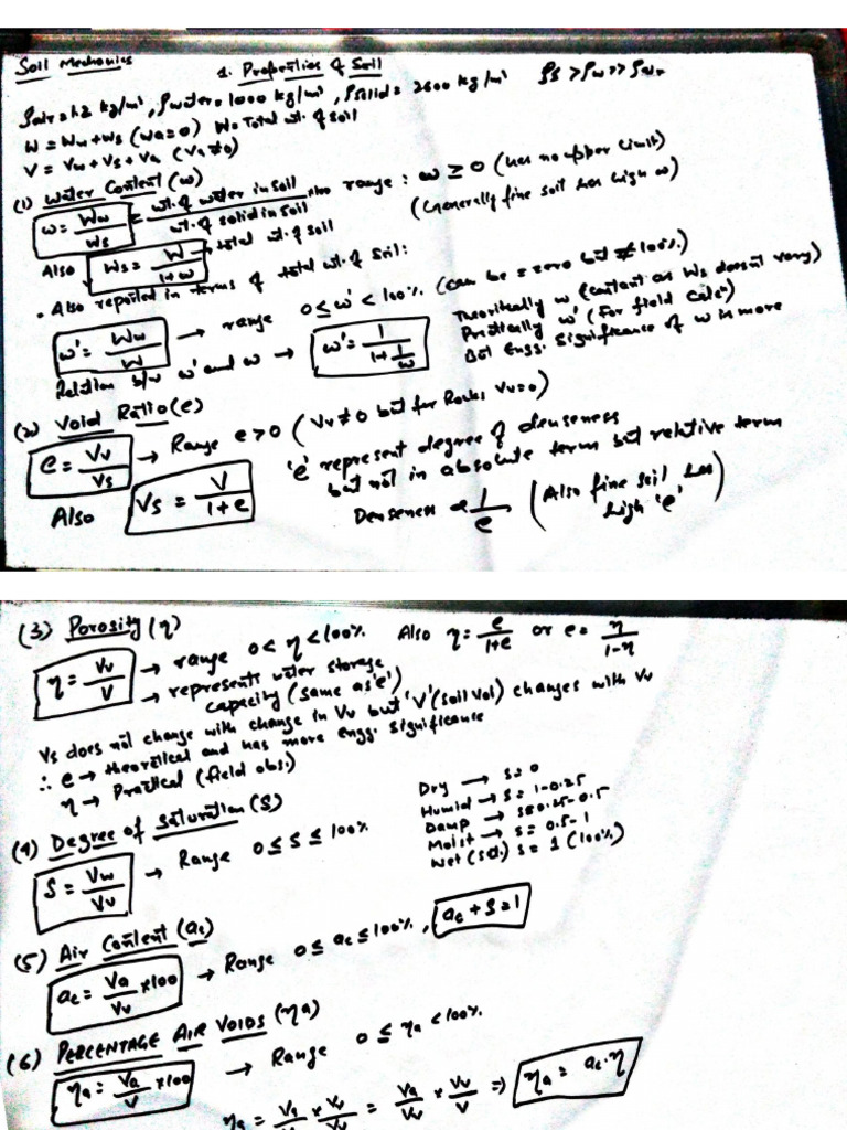 Soil Mechanics Short Notes Pdf