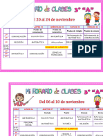 HORARIO SEMANA 20 de Noviembre