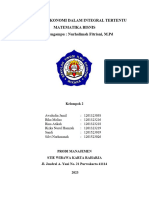 PENERAPAN EKONOMI DALAM INTEGRAL TERTENTU