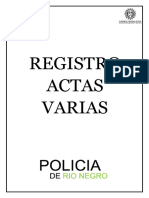 Registro Interno de Actas Varias