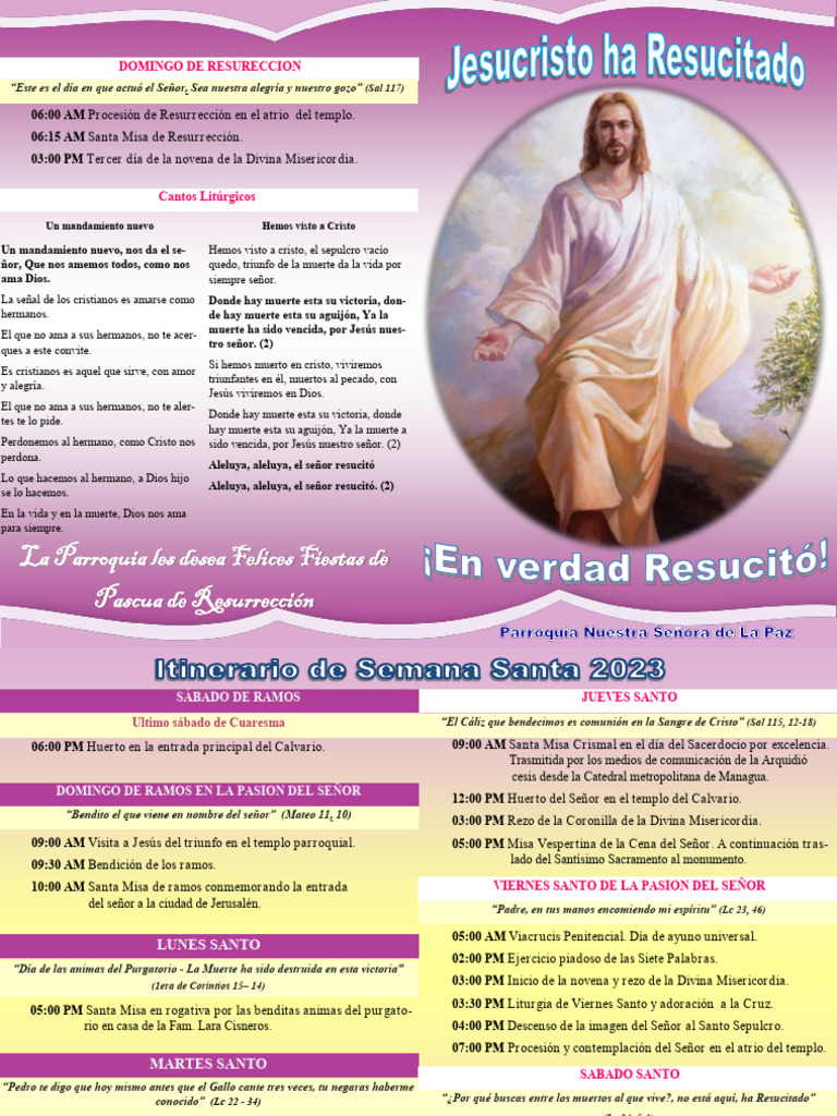 Celebraciones de Semana Santa y Pascua | PDF | Pascua de Resurrección ...