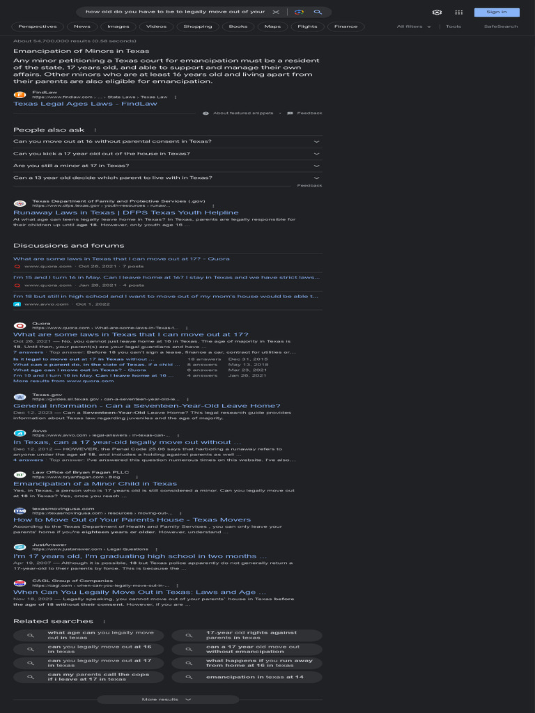 How Old Do You Have To Be To Legally Move Out of Your Parents House Im