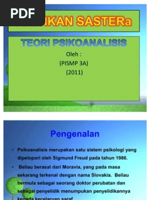 Teori Psikoanalisis Pdf