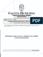 Ordenanza de Ref. Sobre Gaceta Municipal