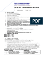 Pauta Da Reunião de Pais e Mestres 04 de Outubro 2023