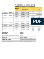 Exam Timetable - Grade Vi & Vii