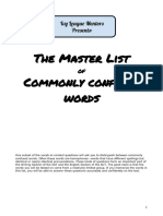 Master List of Commonly Confused Words