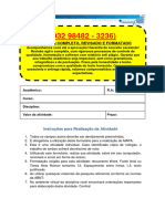 Resolução - (032 98482 - 3236) - M.A.P.A - Unicesumar - Saúde Coletiva - 51 - 2024