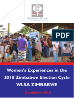 Women's Experience in The 2018 Zimbabwe Election Cycle