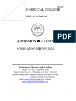 MBBS Admission Bulletin 2024