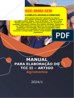 Resolução - (032 98482–3236) - Manual Para Elaboração Do Tcc II – Artigo - Agronomia