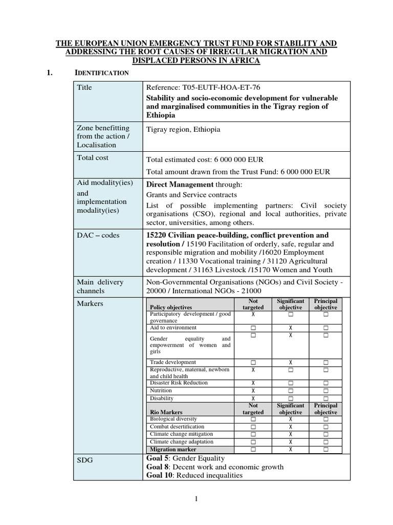 T05-EUTF-HOA-ET-76 - Stability and Socio-Economic Development in Tigray ...