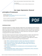 Postpartum Unipolar Major Depression - General Principles of Treatment - UpToDate