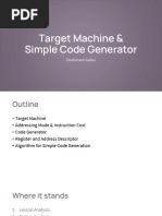 Target Machine & Simple Code Generator