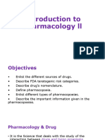 Introduction To Pharmacology LL