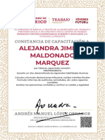 Alejandra Jimena Maldonado Marquez: Constancia de Capacitación A