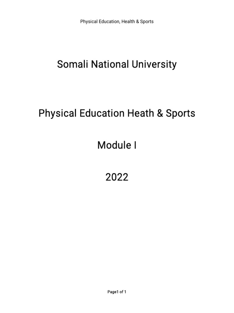 History of Physical Education & Sports | PDF