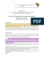 (I) Causes of The Congolese Civil Wars and Their Implications For Humanitarian Assistance