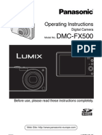Lumix FX500 Manual