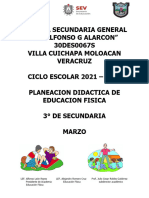 Planeacion Didactica 3° Secundaria Marzo 2022