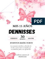 Invitación Virtual Fiesta de Quince Años Femenino Rosa