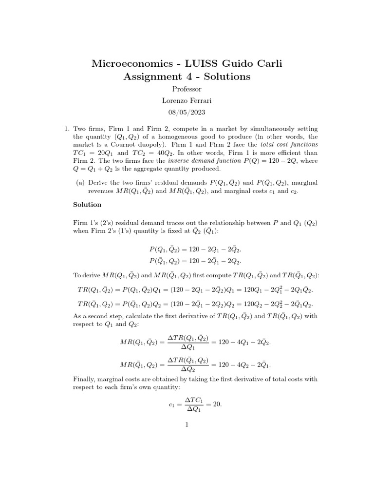 Assignment 4 Solutions | PDF