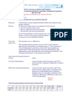 Vg/Mvg-Level Test On Algebra and Functions: Quadratic Equations, Exponential Equations, Logarithms, Simultaneous Equations Macnvco08 Instructions