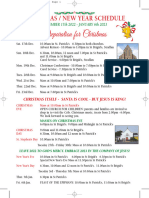 Christmas Schedule