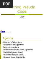 Pseudocode Standards and Examples | PDF | Control Flow | Algorithms