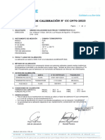 Certificado de Calibración - Camara Termografica - Serie - 63676652 Dic2023 - Dic2024