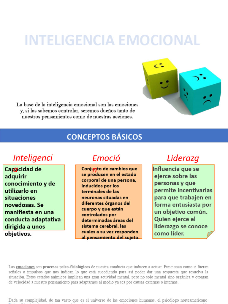 Inteligencia Emocional y Liderazgo | PDF | Las emociones | Inteligencia ...