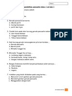 Soal Pendidikan Pancasila Kelas 1 SD Bab 1