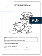 BLOCO DE ATIVIDADES - UNIDADE 01 - ATV - 01 - 6º Ano