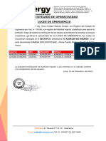 Certificado de Operatividad Luces Emerg. Famesa Sector 02