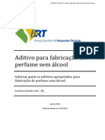 Aditivo para Fabricação de Perfume Sem Álcool