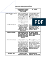 Classroom Management Plan 1