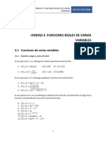 Unidad 4. Funciones Reales de Varias Variables